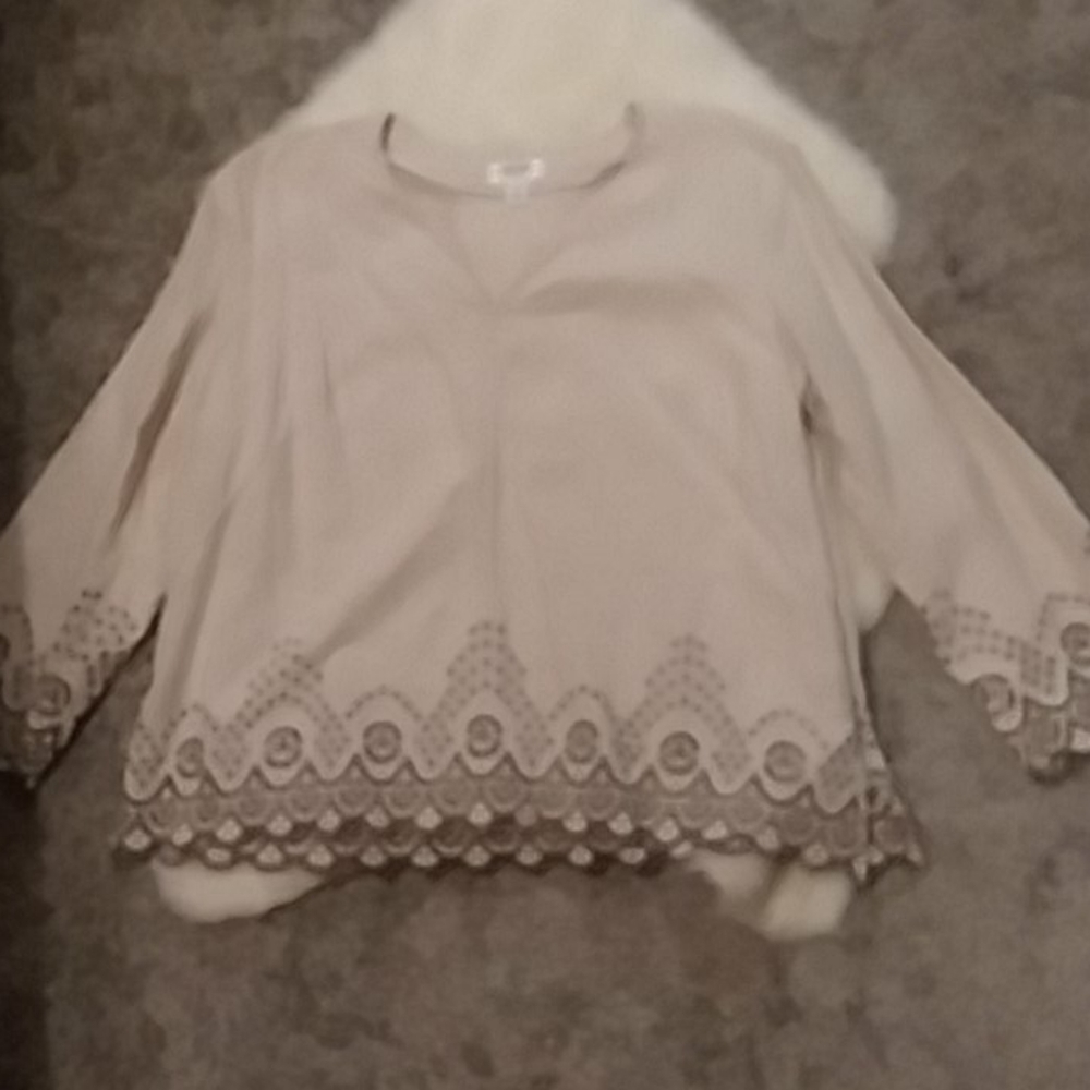 Talbots! Size 16W! Linen Top!